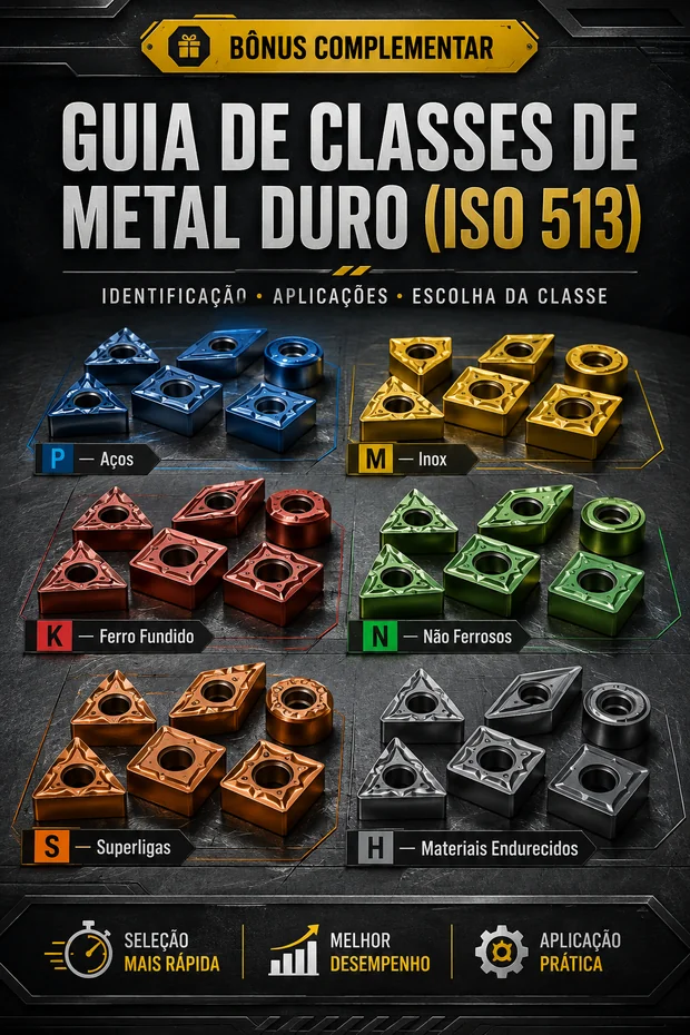 Bônus 6 — Guia de Classes de Metal Duro (ISO 513)